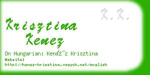 krisztina kenez business card